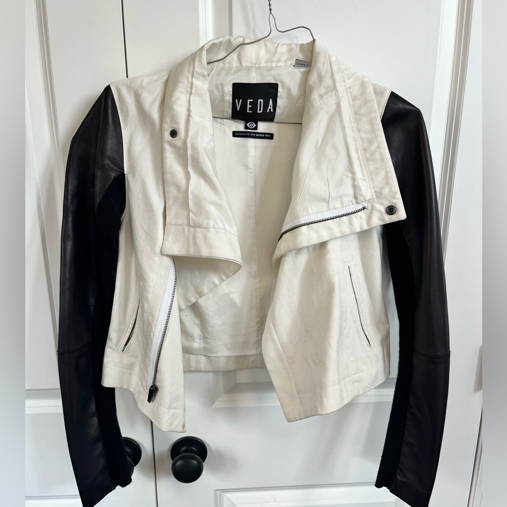 Black and White Jean Jacket